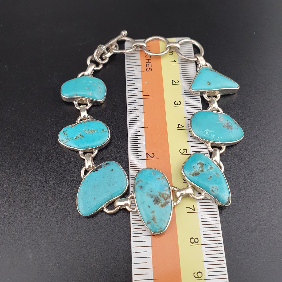 Bracelet en argent sterling et turquoise d'Arizona : Bijoux bohèmes style sud-ouest