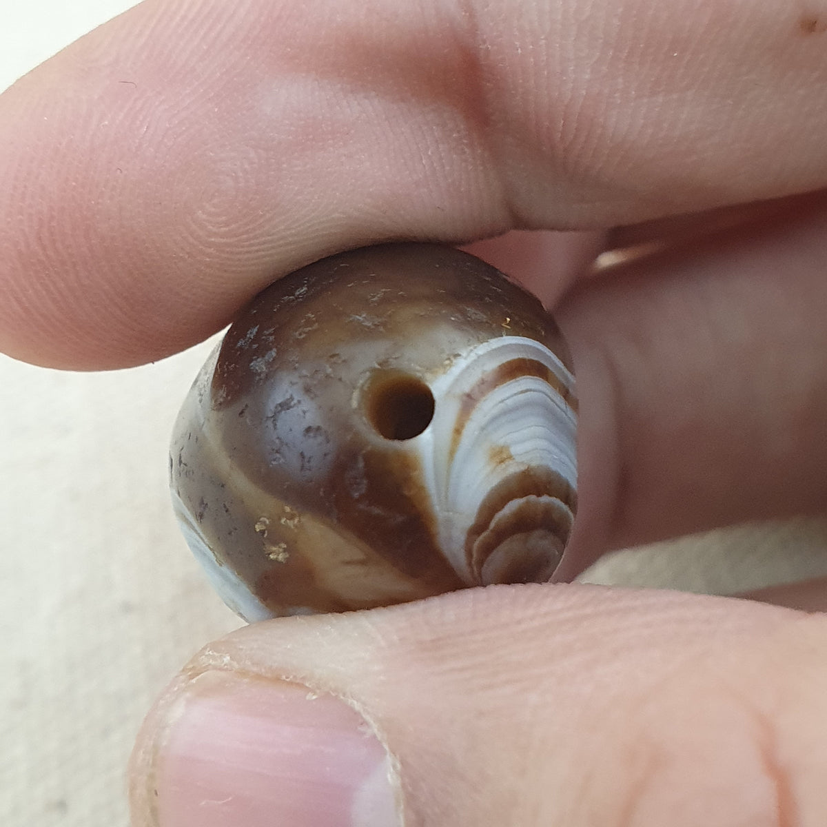 Natur Suliemani Augen Achate Perle Amulett Vintage
