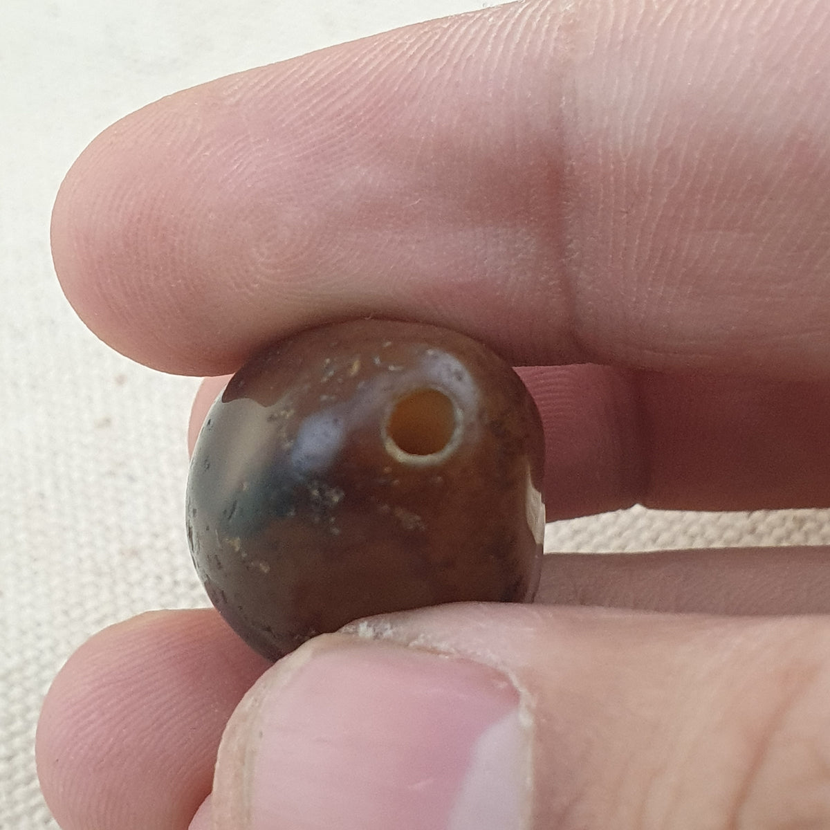 Amulette vintage en agate œil de Souleiman