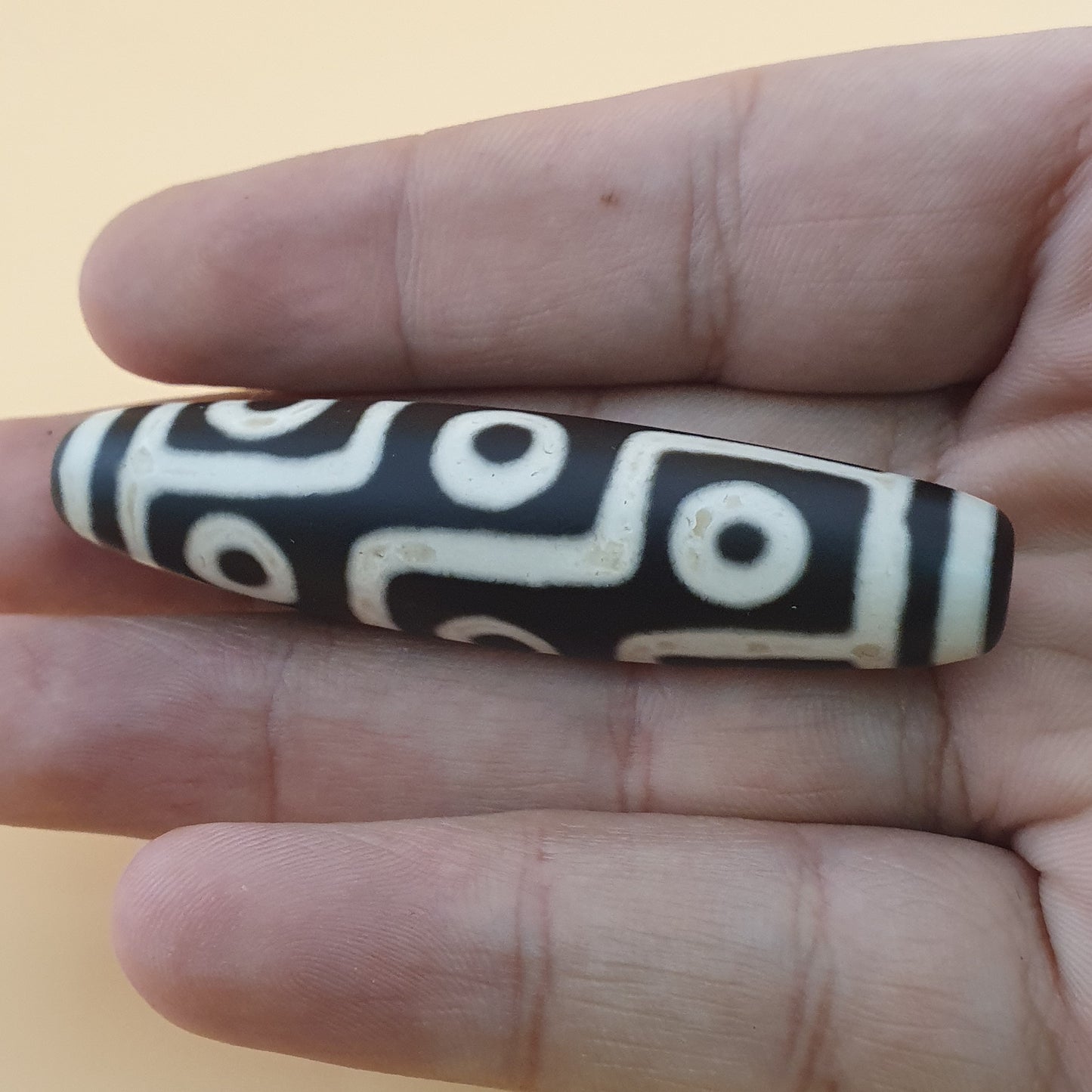 Vintage Himalaya Tibet 9 Augen Achat Dzi Perlen Amulett