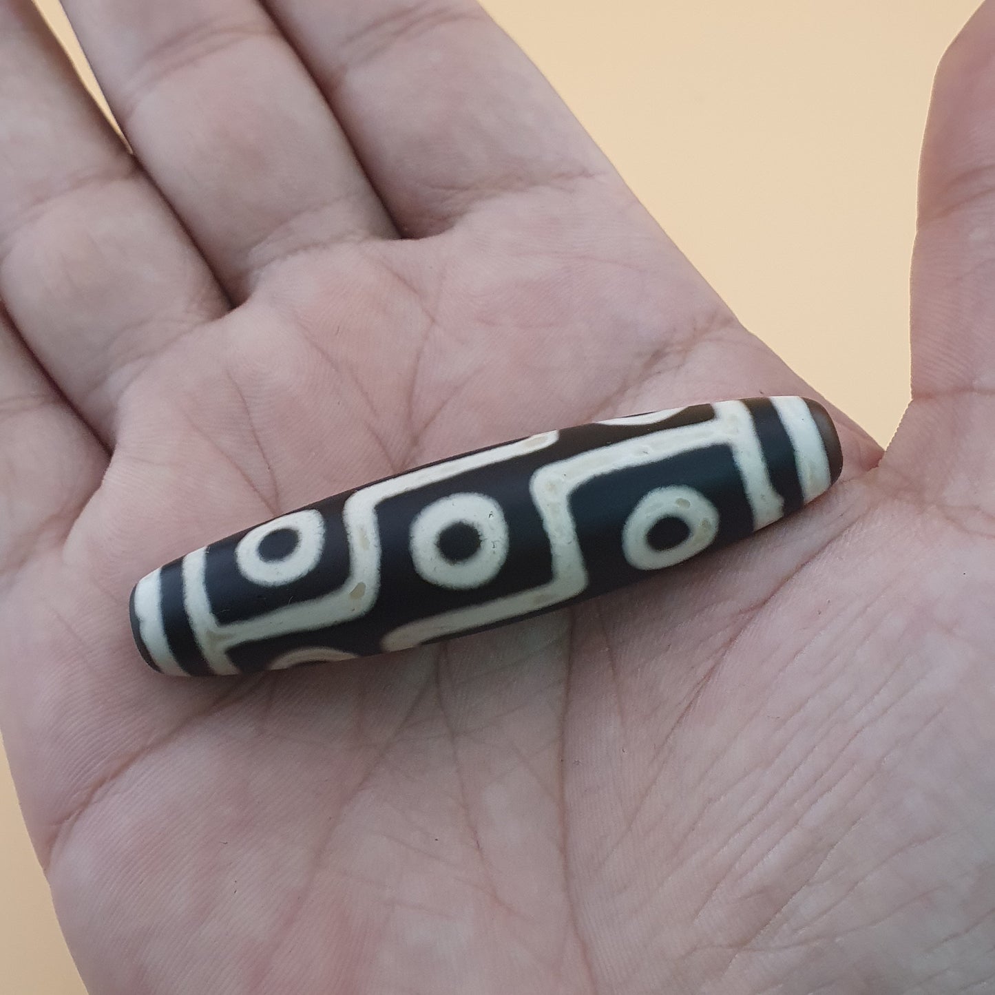 Vintage Himalaya Tibet 9 Augen Achat Dzi Perlen Amulett
