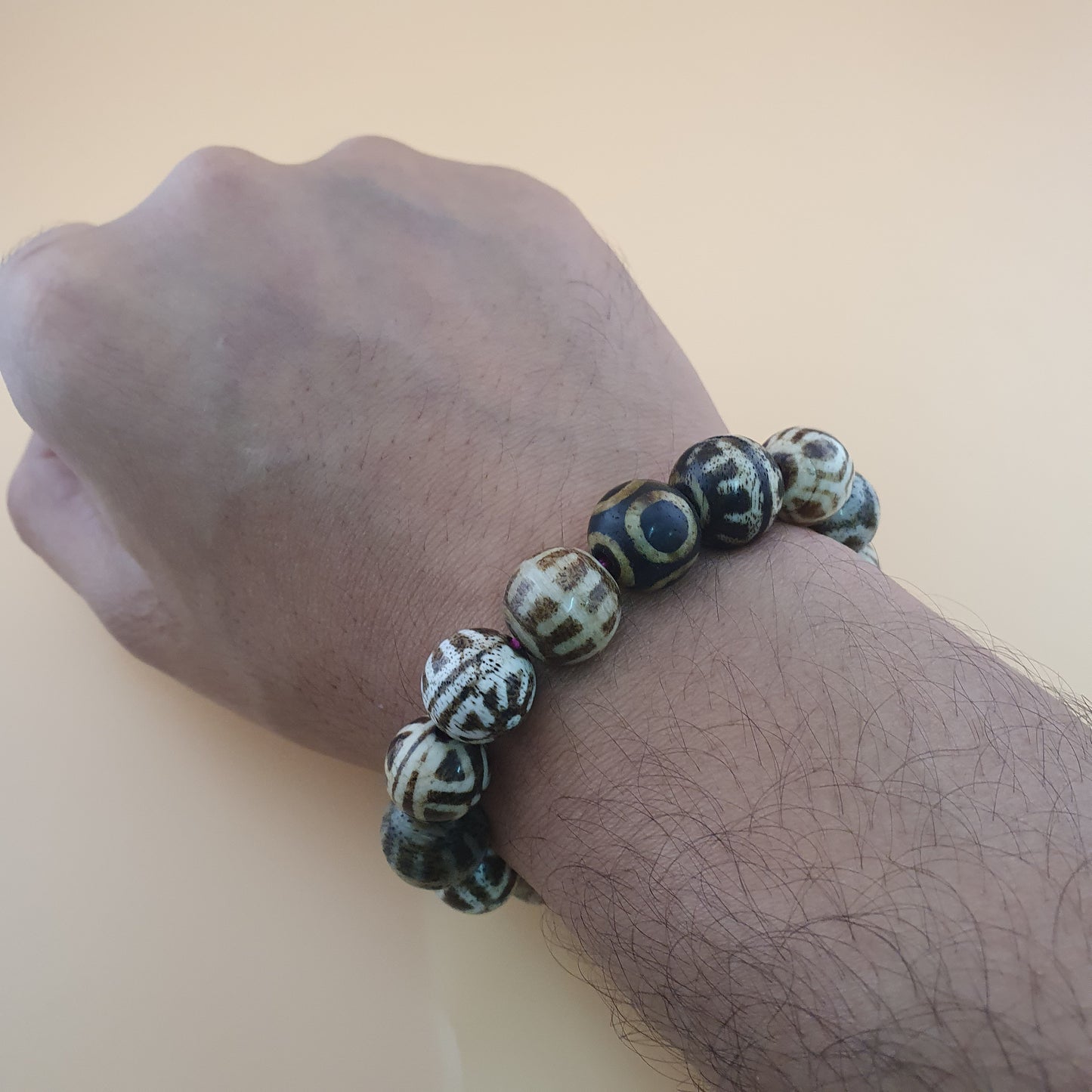 Antikes burmesisches Pumtek-Pyu-Perlenarmband