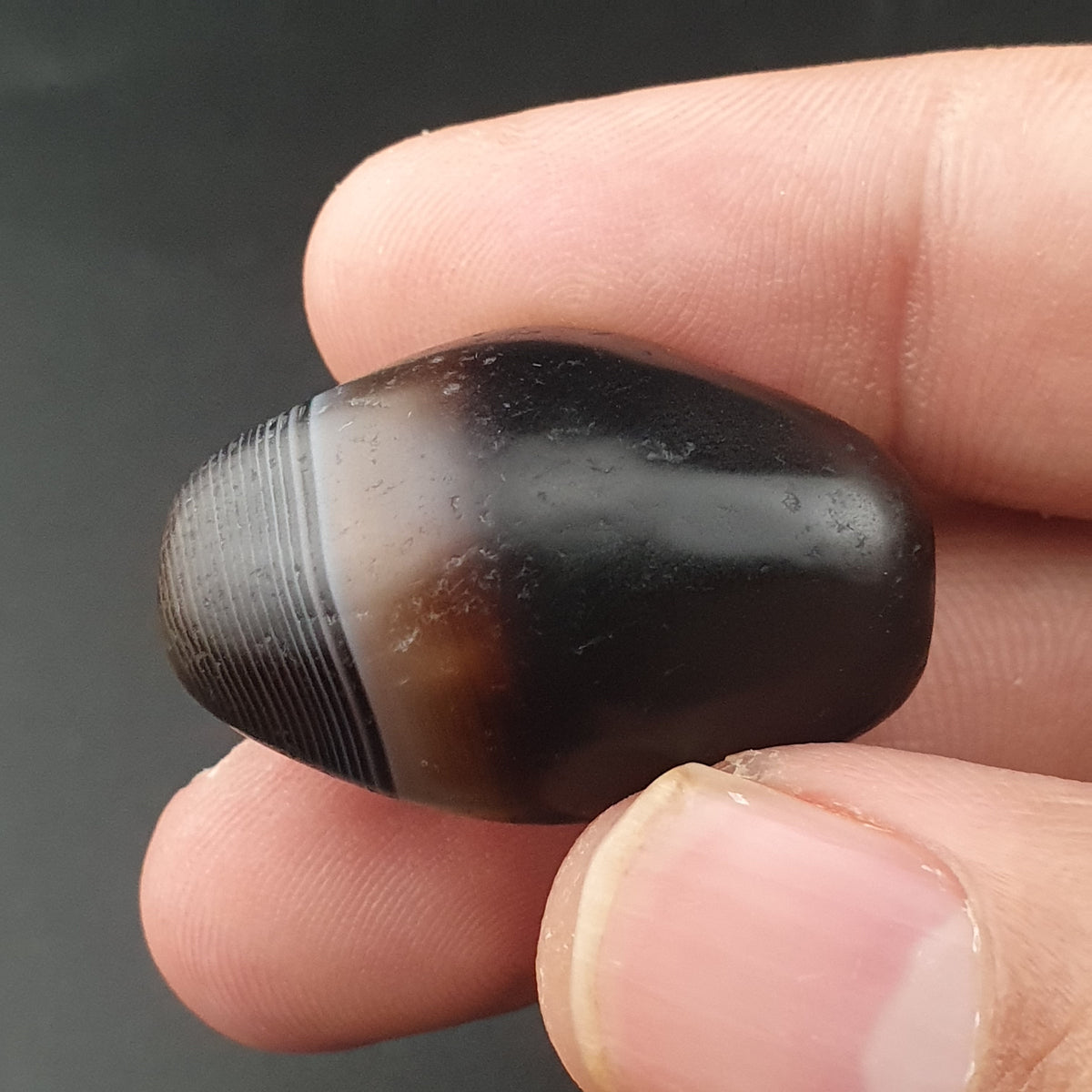 Lot of 3 Vintage Suliemani Eye Agate Beads Amulet
