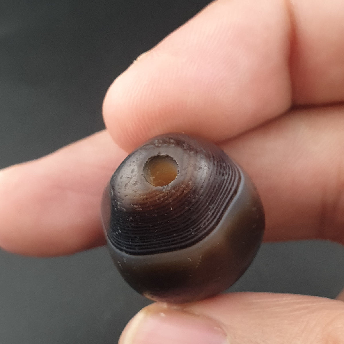 Lot of 3 Vintage Suliemani Eye Agate Beads Amulet