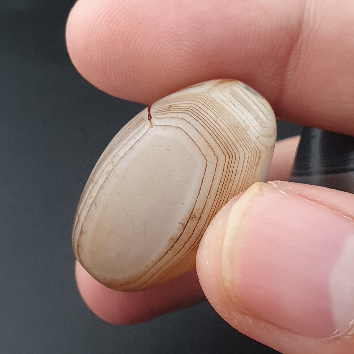 Lot of 3 Vintage Suliemani Eye Agate Beads Amulet