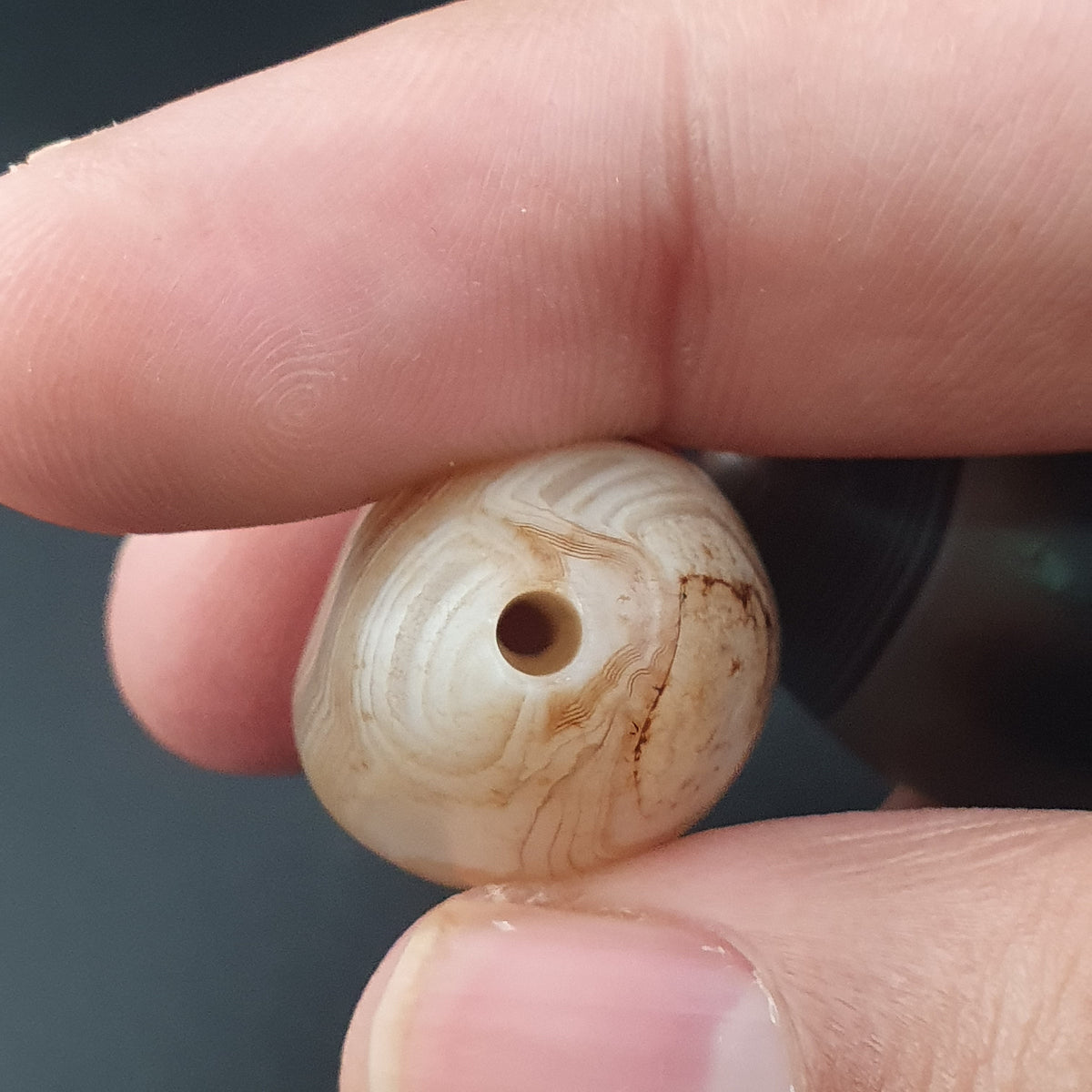 Lot of 3 Vintage Suliemani Eye Agate Beads Amulet