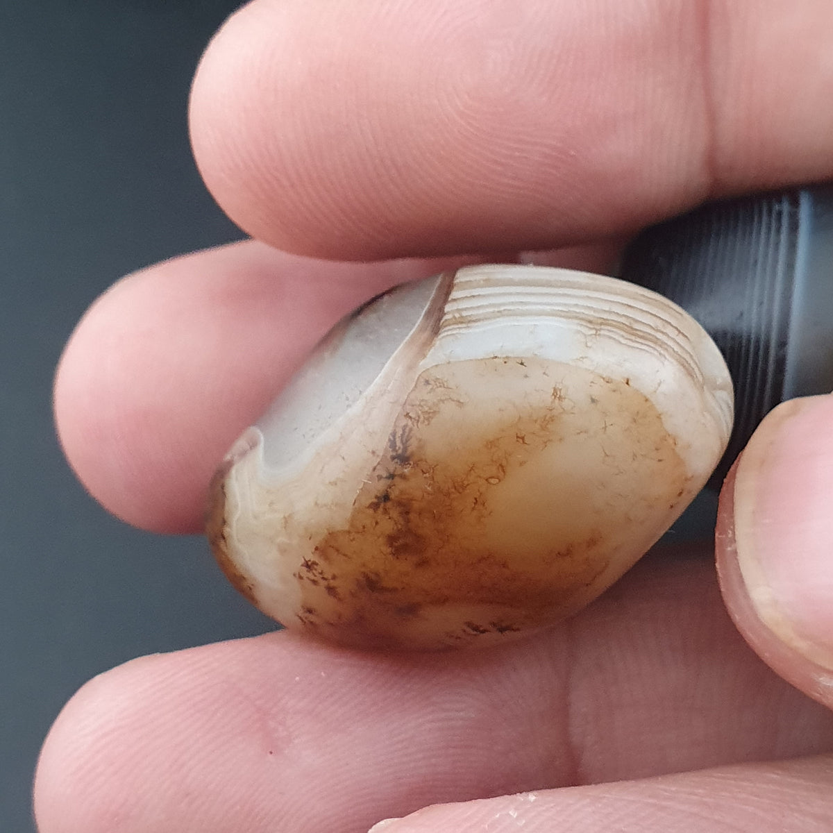 Lot of 3 Vintage Suliemani Eye Agate Beads Amulet