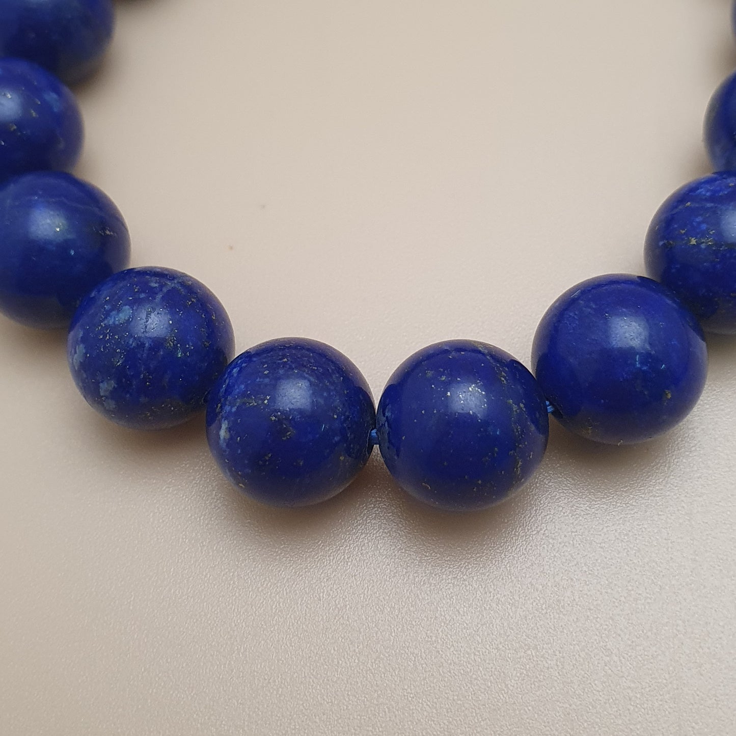 Lapislazuli Armband poliert 11mm Edelsteinperlen