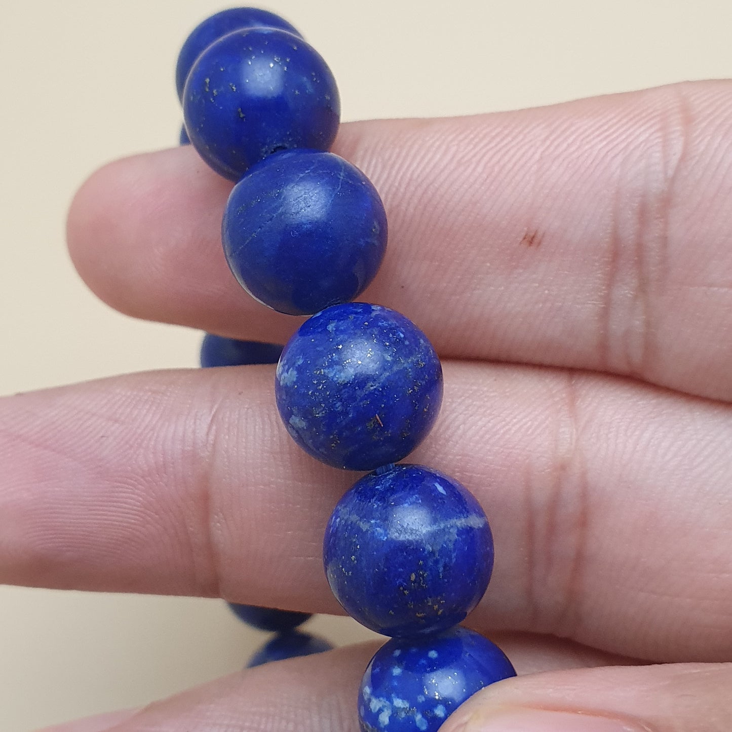 Lapislazuli Armband poliert 11mm Edelsteinperlen