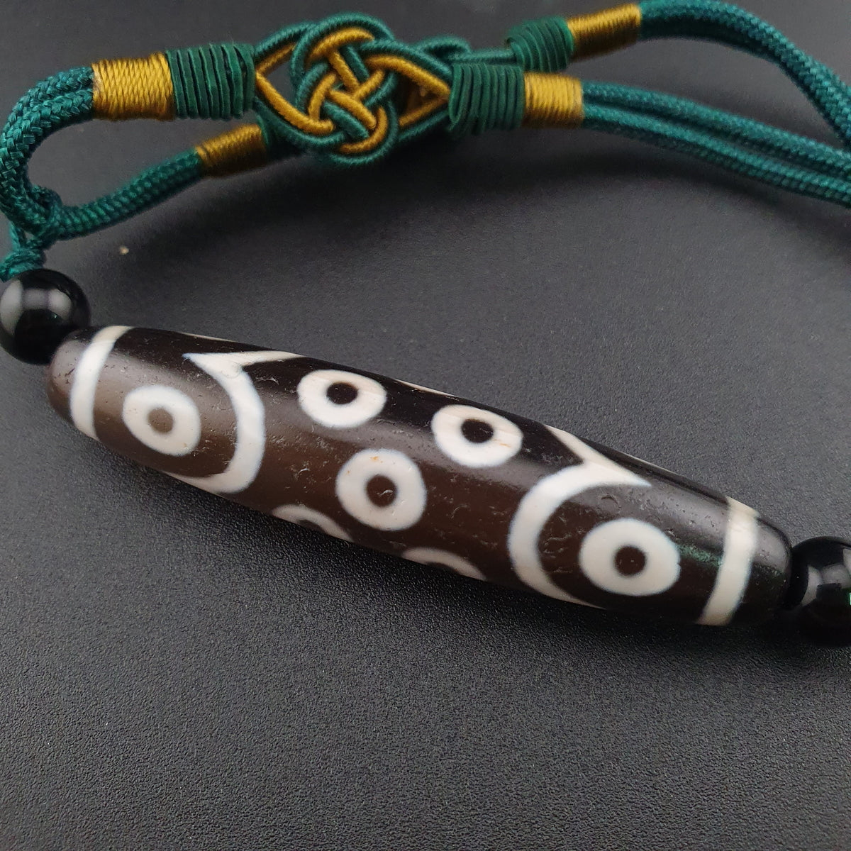 Antike 12-Augen Himalaya Tibet Achat Dzi Perle Amulett Halskette