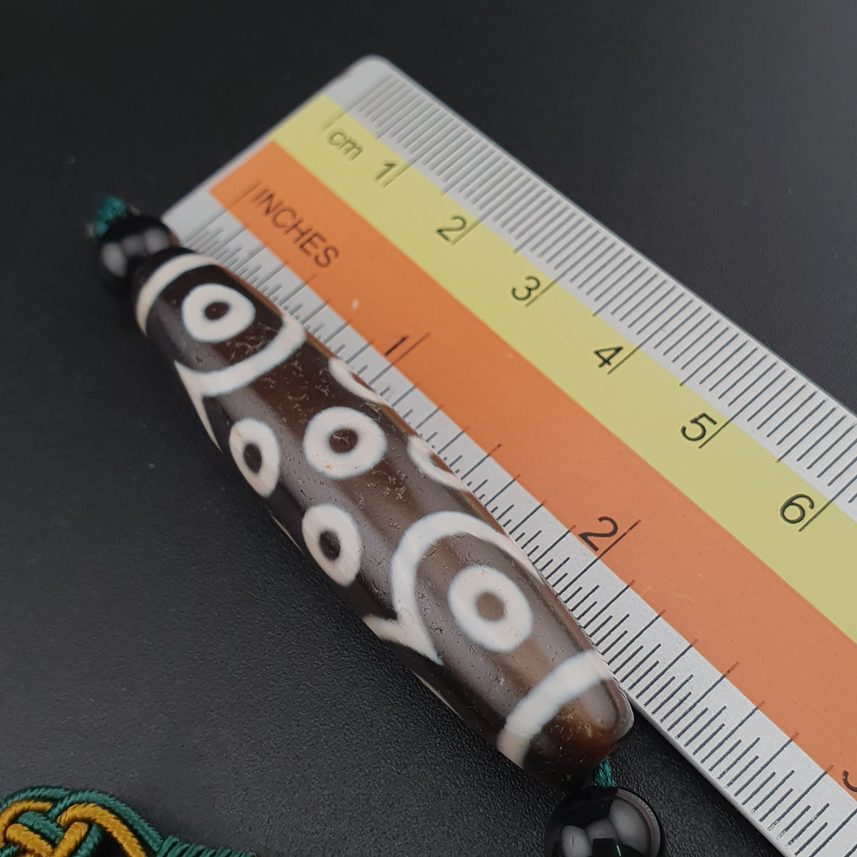 Antike 12-Augen Himalaya Tibet Achat Dzi Perle Amulett Halskette
