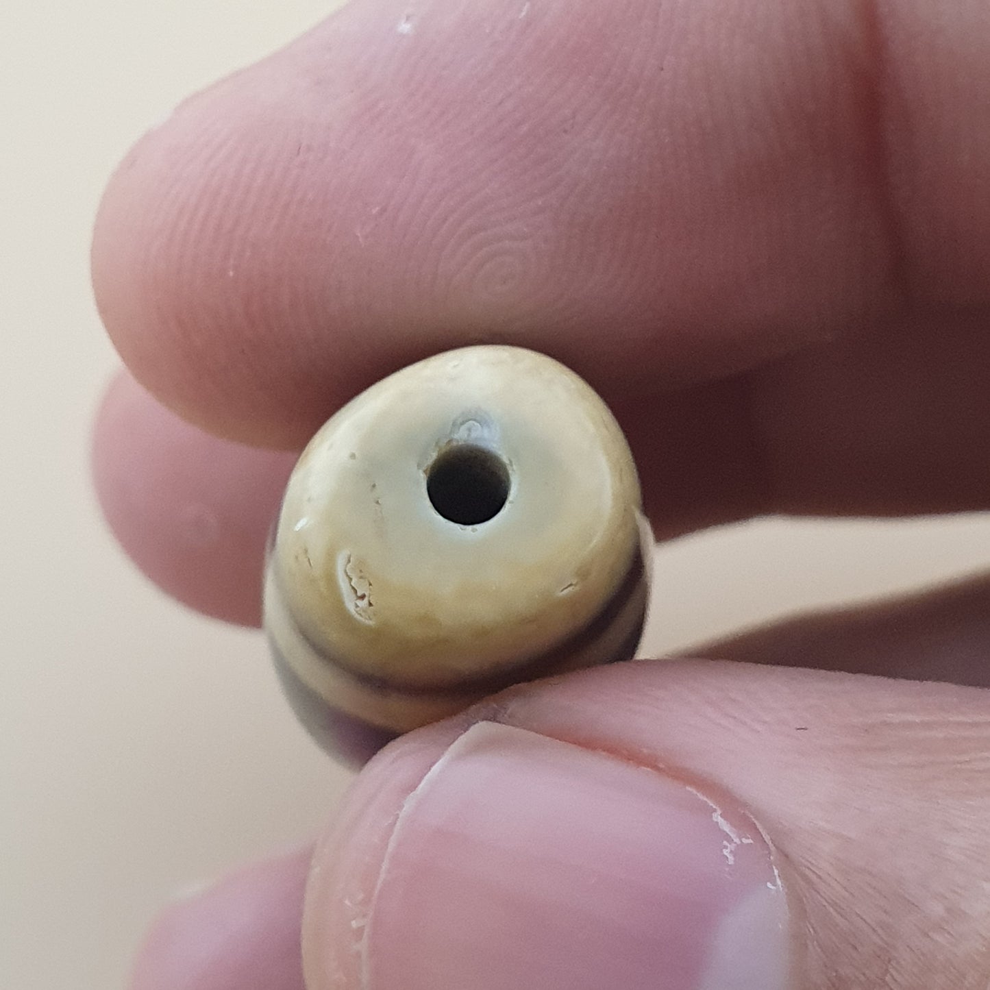 Vintage Unique Pattern Himalayan Tibetan Agate Bead Amulet