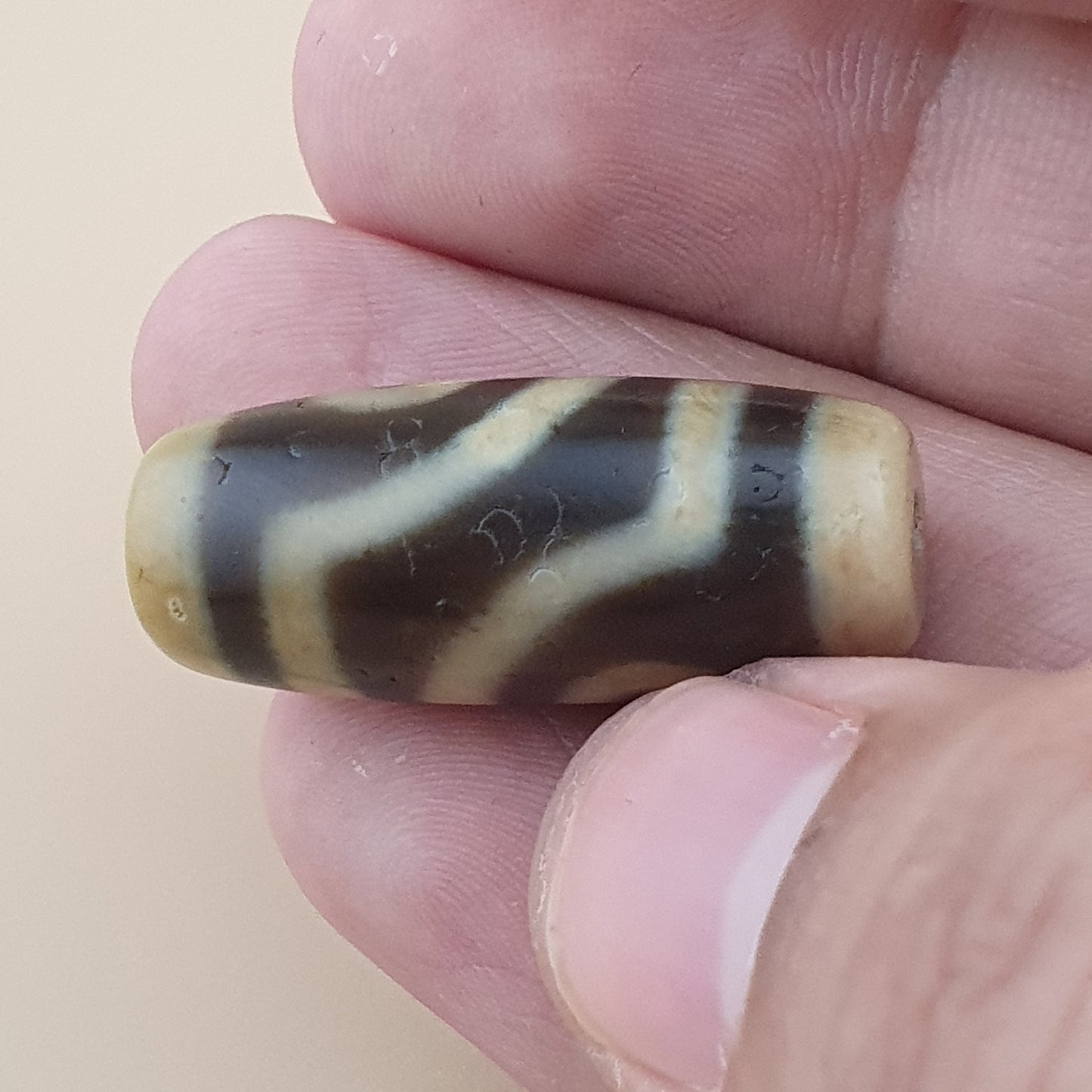 Vintage Himalayan Tibetan 2 Eyes Agate Dzi Bead Amulet