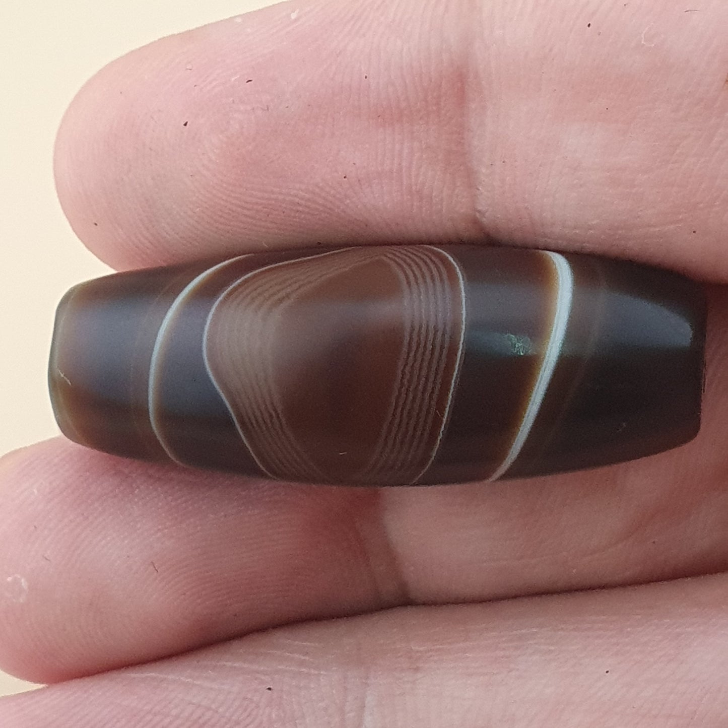Vintage Suliemani Yemeni Natural Eye Agate Bead Amulet