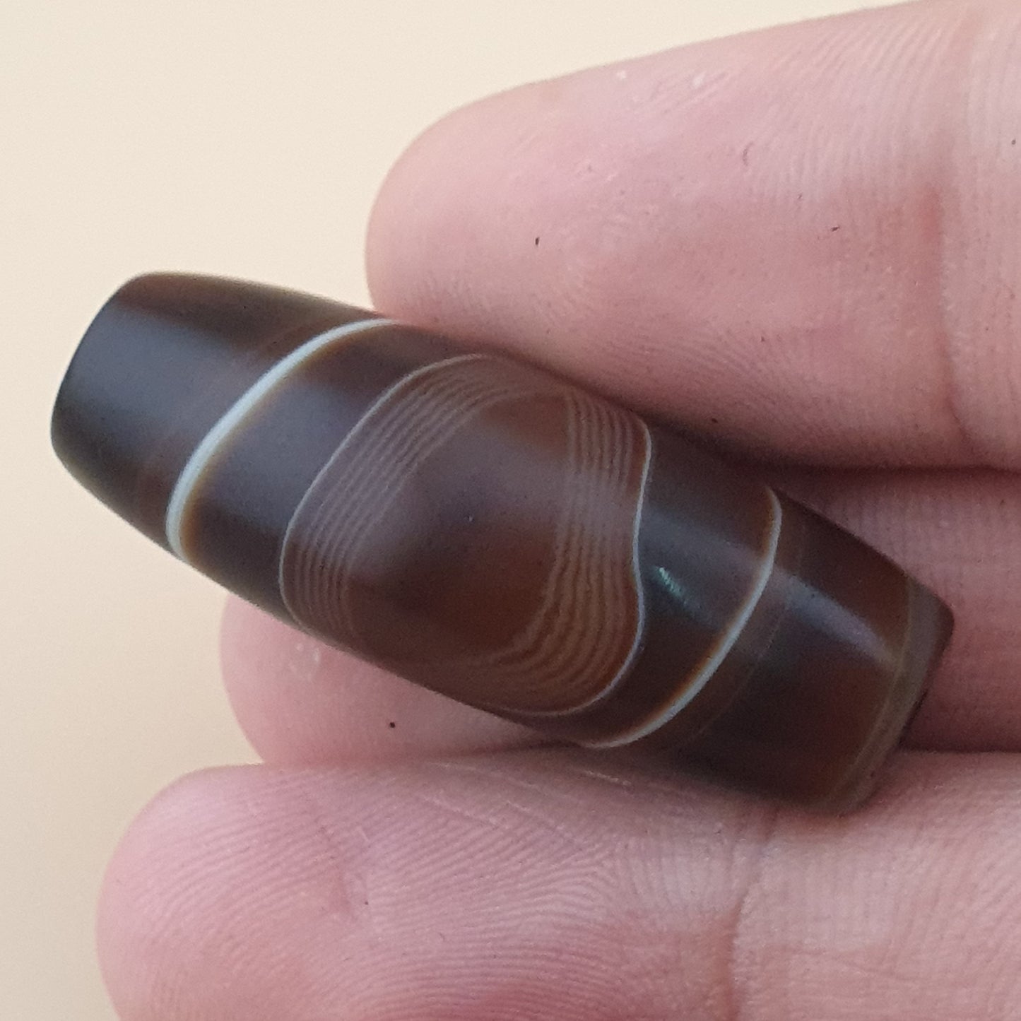 Vintage Suliemani Yemeni Natural Eye Agate Bead Amulet