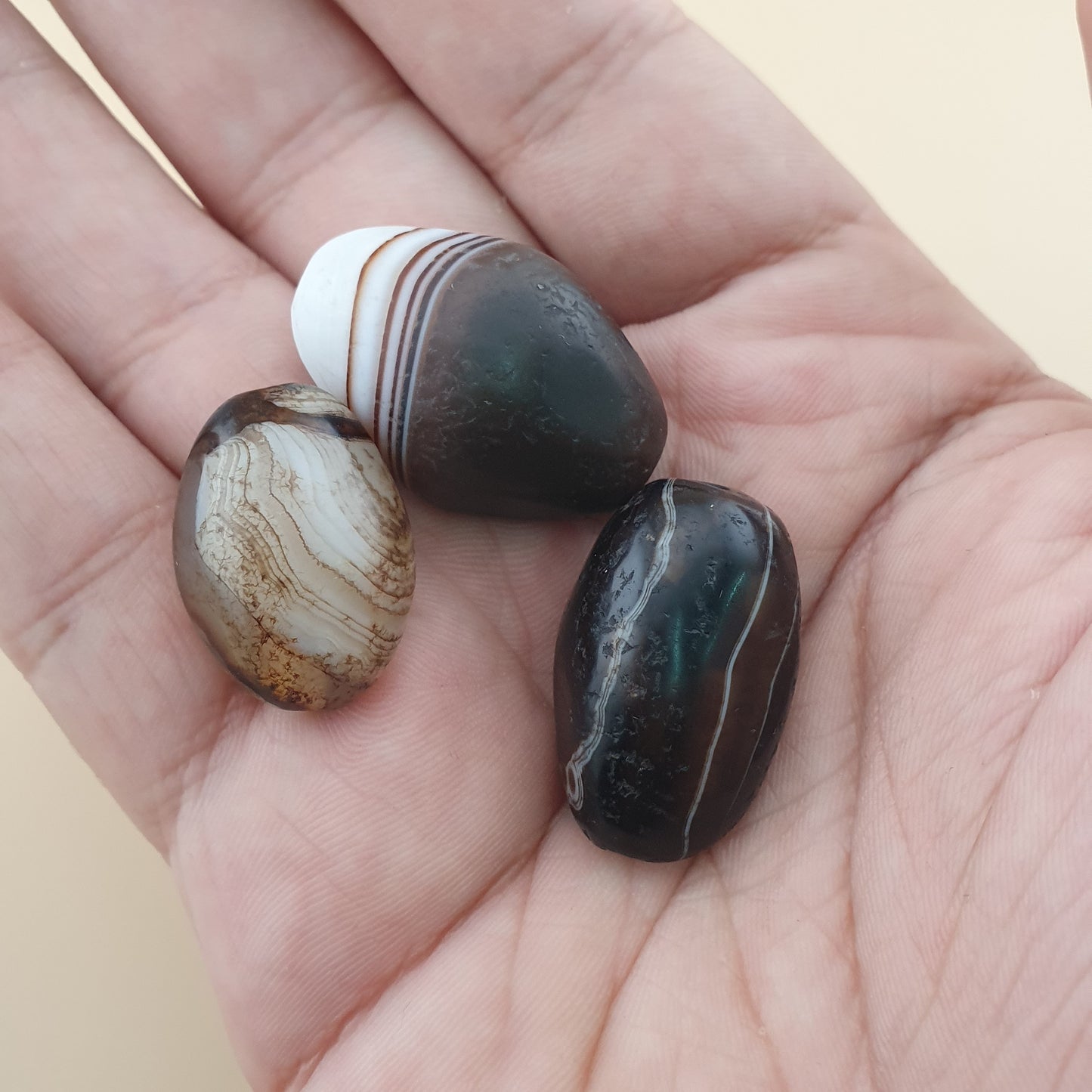 Vintage Suliemani Agate Natural Eyes Agate Bead Amulets