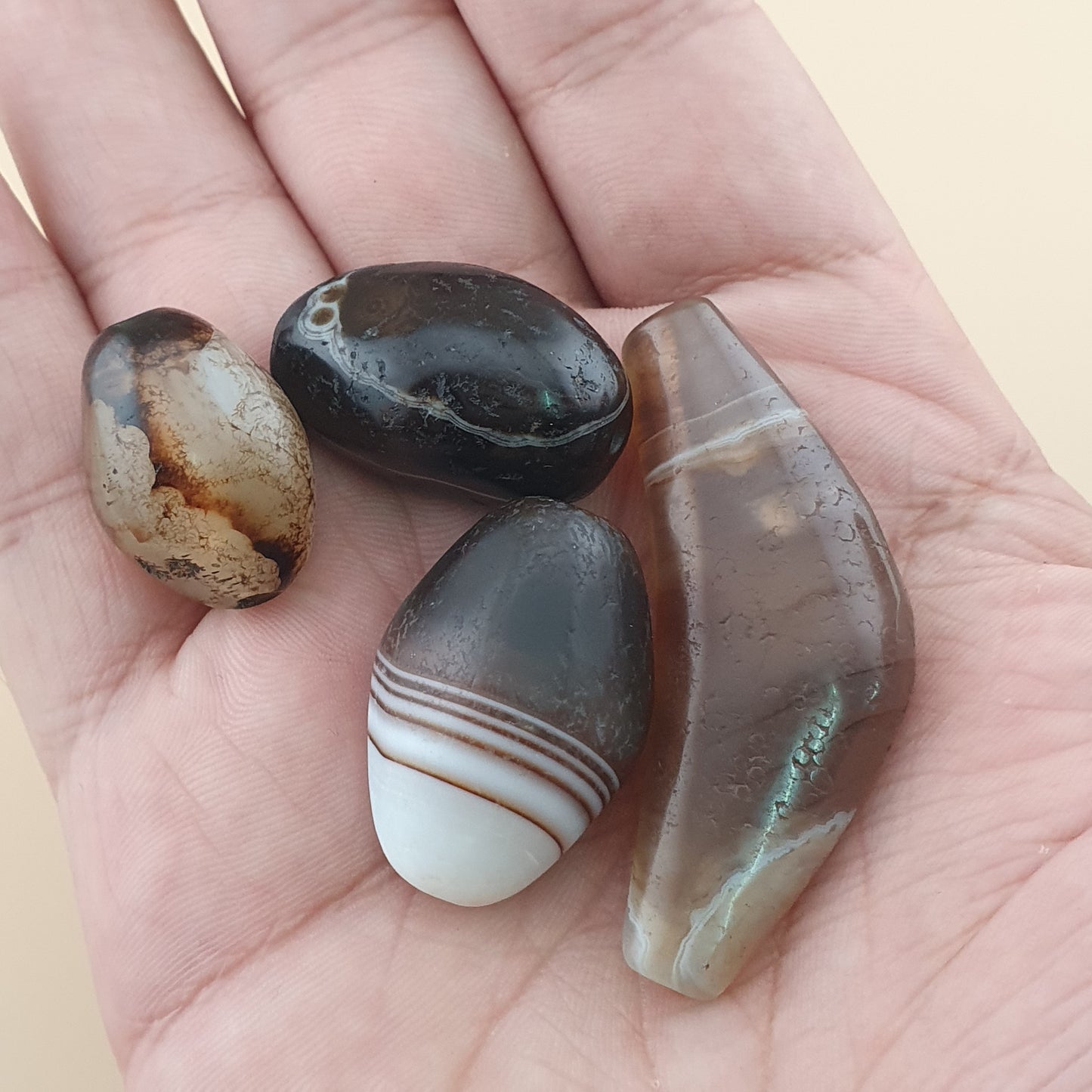 Vintage Suliemani Agate Natural Eyes Agate Bead Amulets