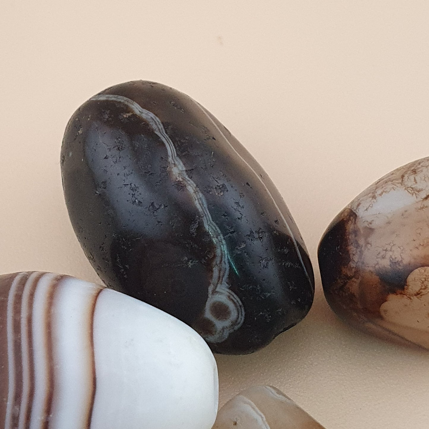 Vintage Suliemani Agate Natural Eyes Agate Bead Amulets