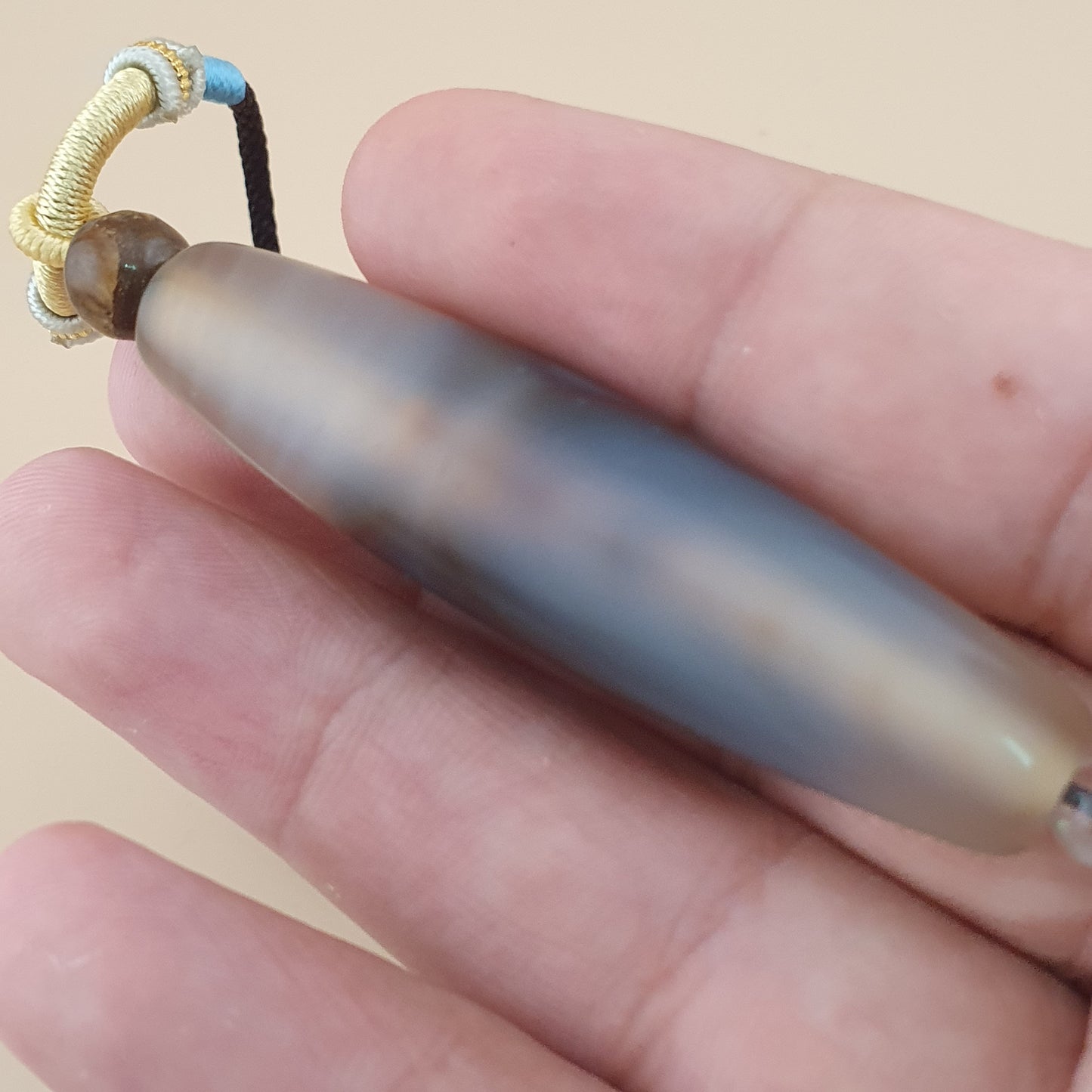 Vintage Natural Eyes Yemeni Suliemani Agate Bead Amulet