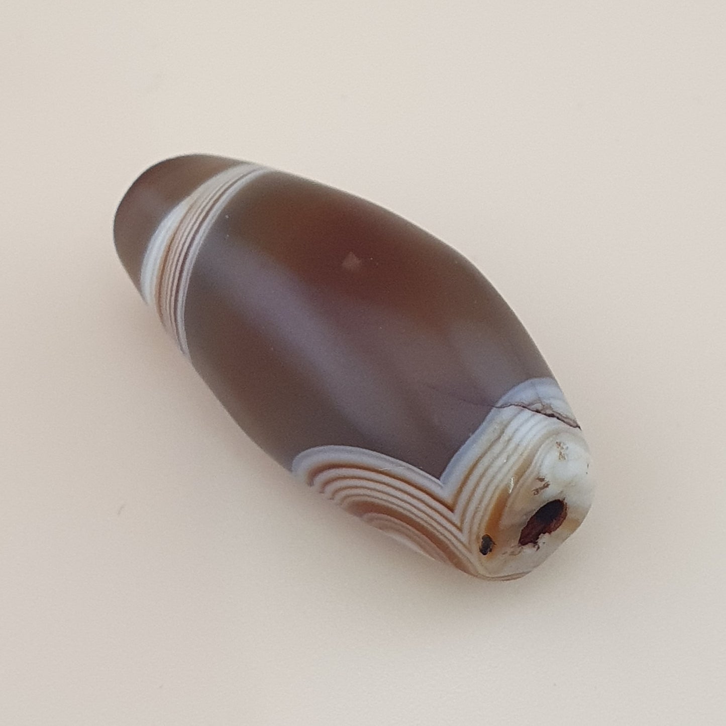 Vintage Yemeni Suliemani Natural Eye Agate Bead Amulet