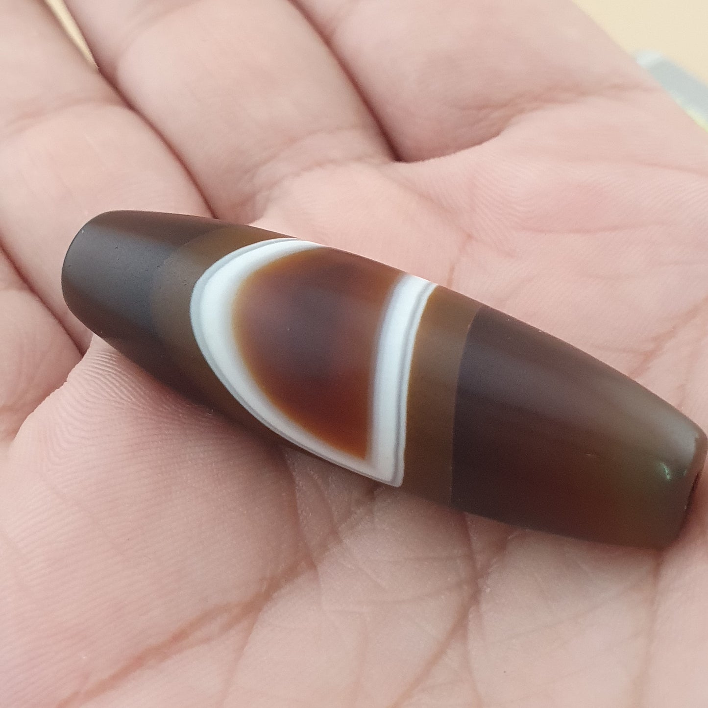 Vintage Natural Yemeni Suliemani Agate Bead Amulet