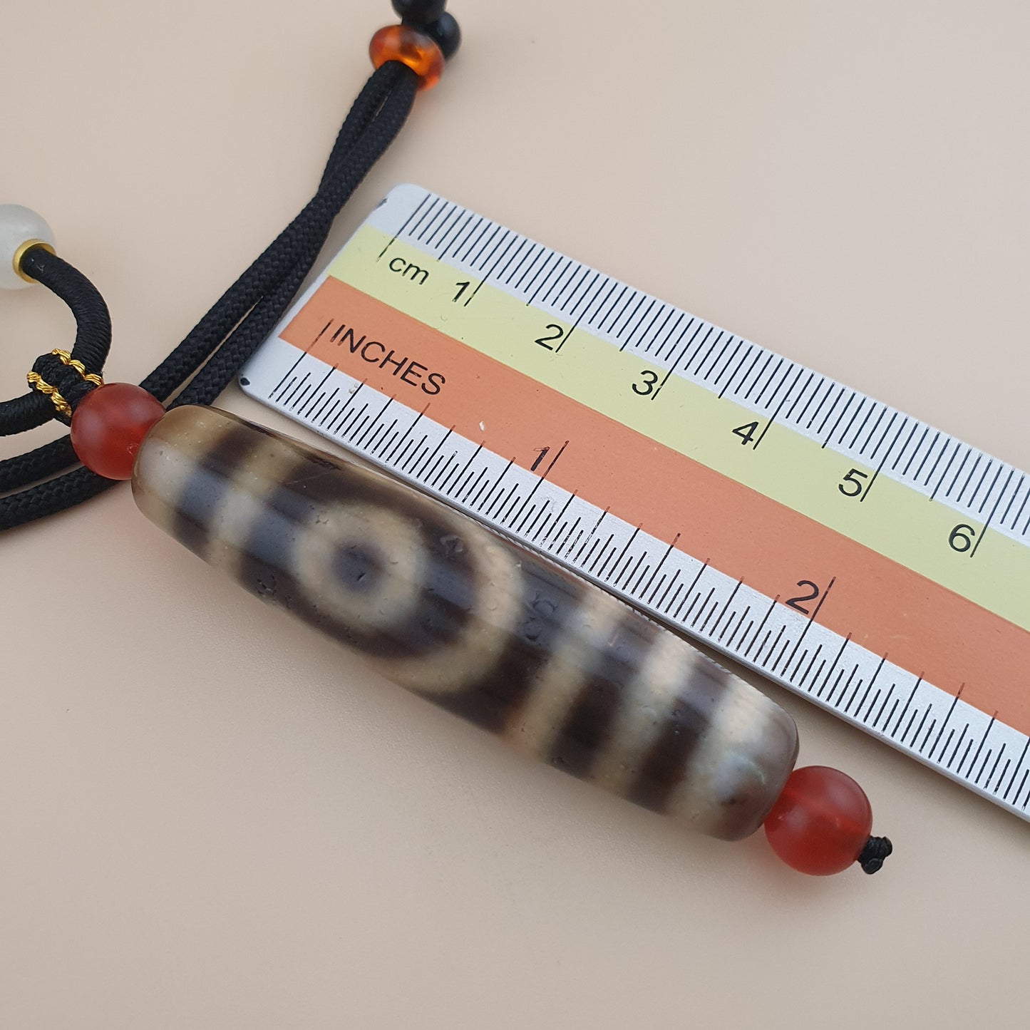 Vintage Himalayan Tibetan 2 Eyes Agate Dzi Bead Amulet