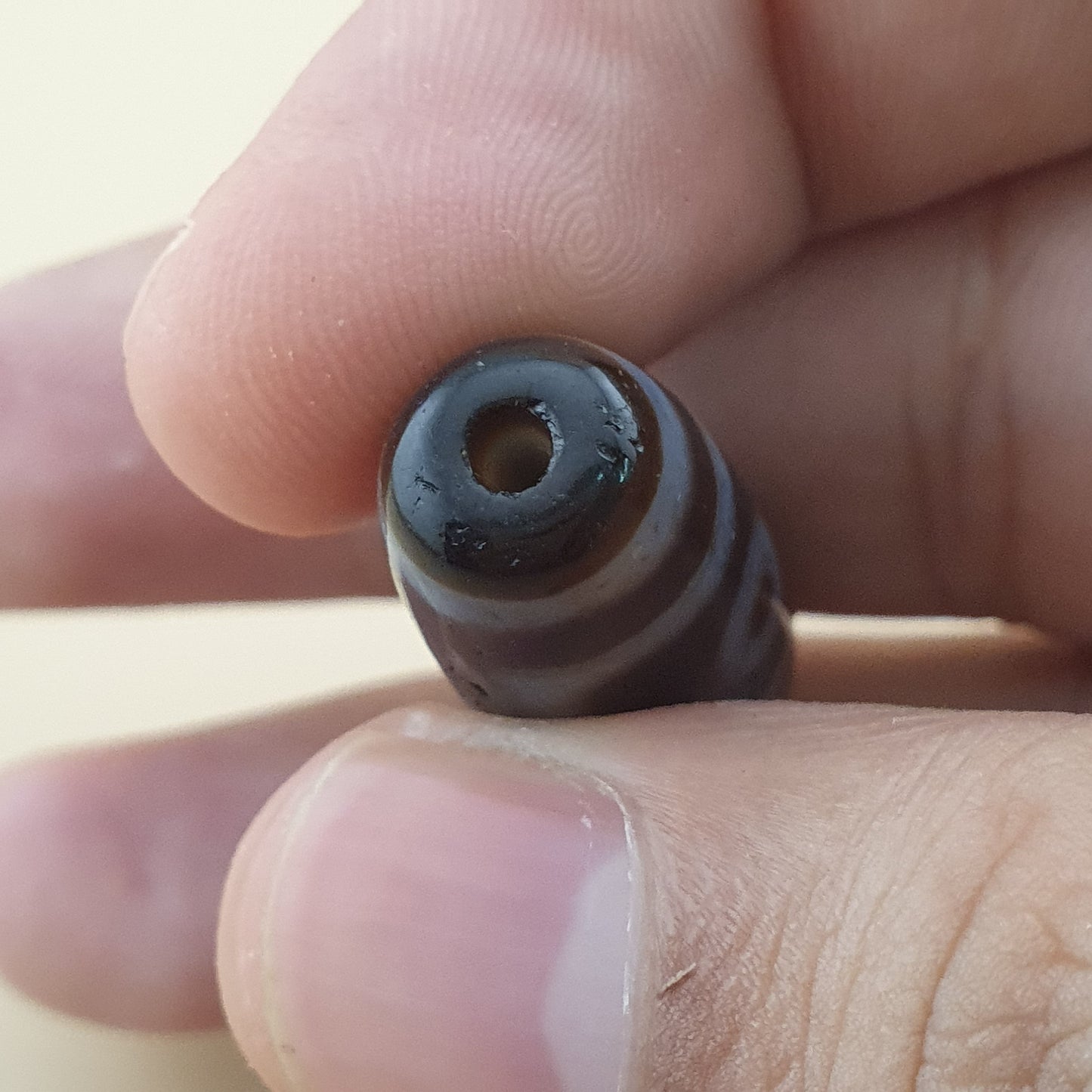 Vintage 5 Eyes Himalayan Tibetan Agate Dzi Bead Amulet