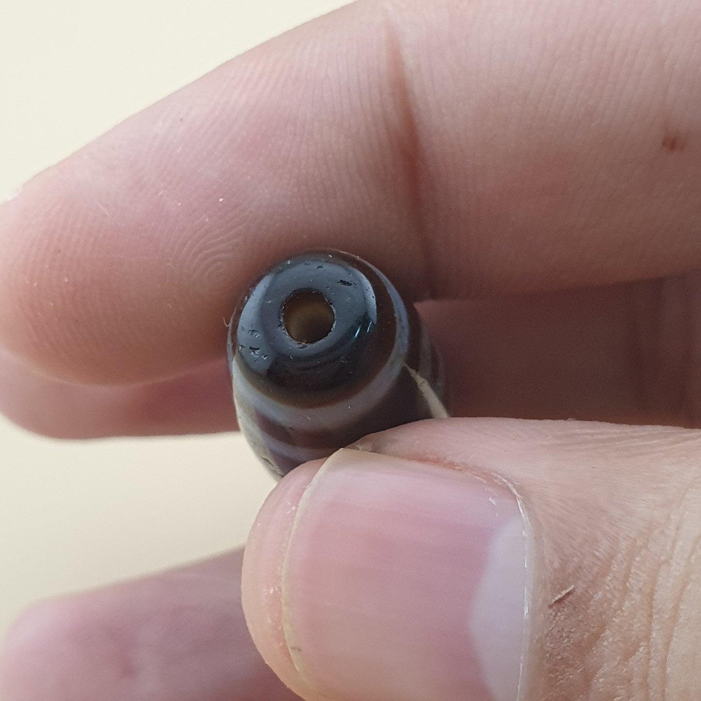 Vintage 5 Eyes Himalayan Tibetan Agate Dzi Bead Amulet
