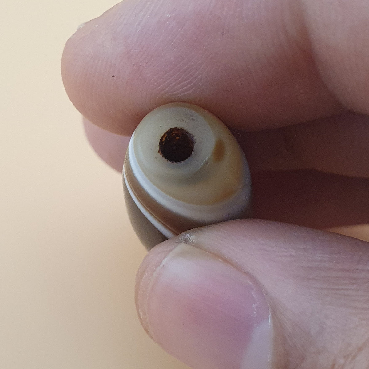 Amulette de perles d'agate oculaire naturelle Suliemani vintage du Yémen