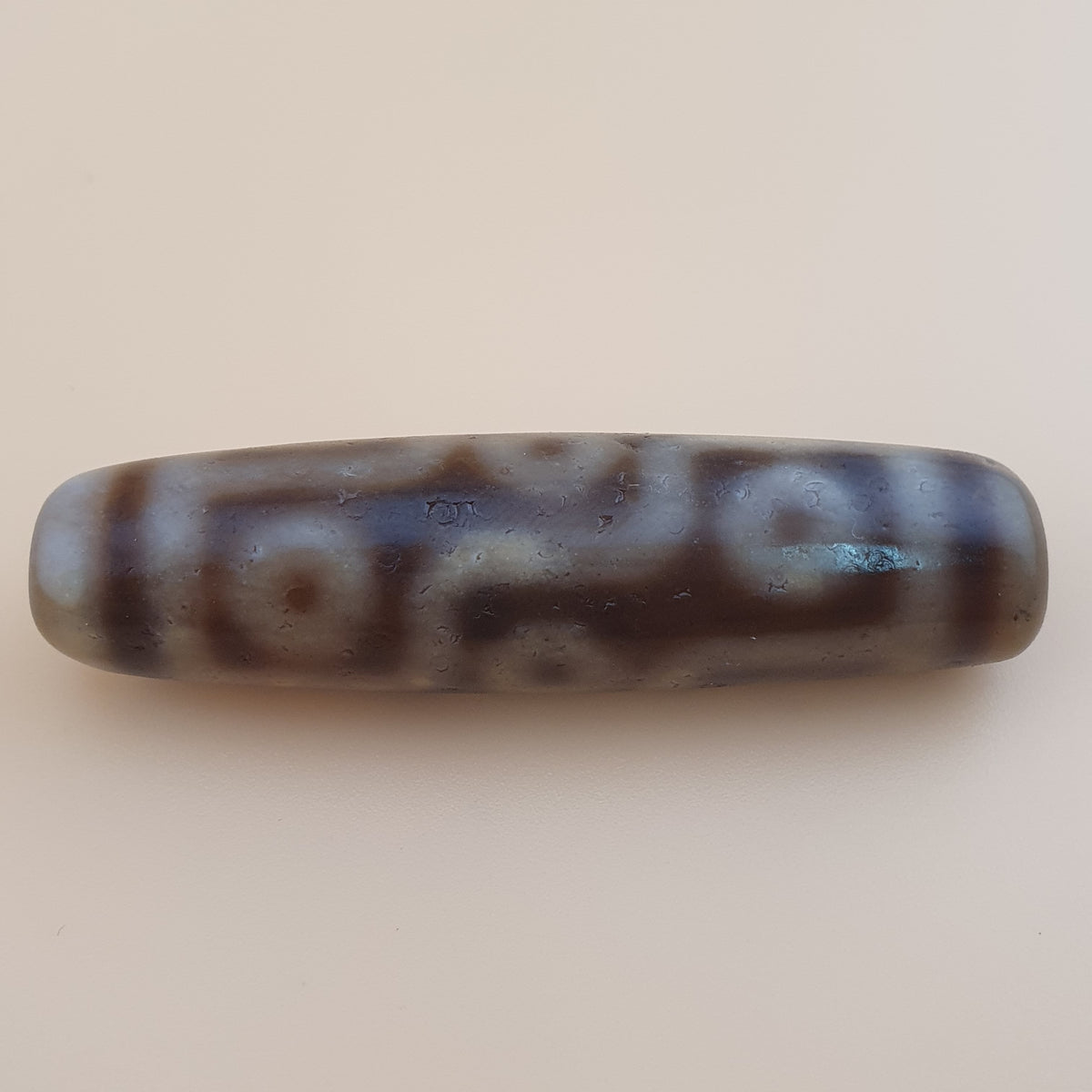 Vintage 9-Augen Himalaya-Tibet-Achat-Dzi-Perlen-Amulett