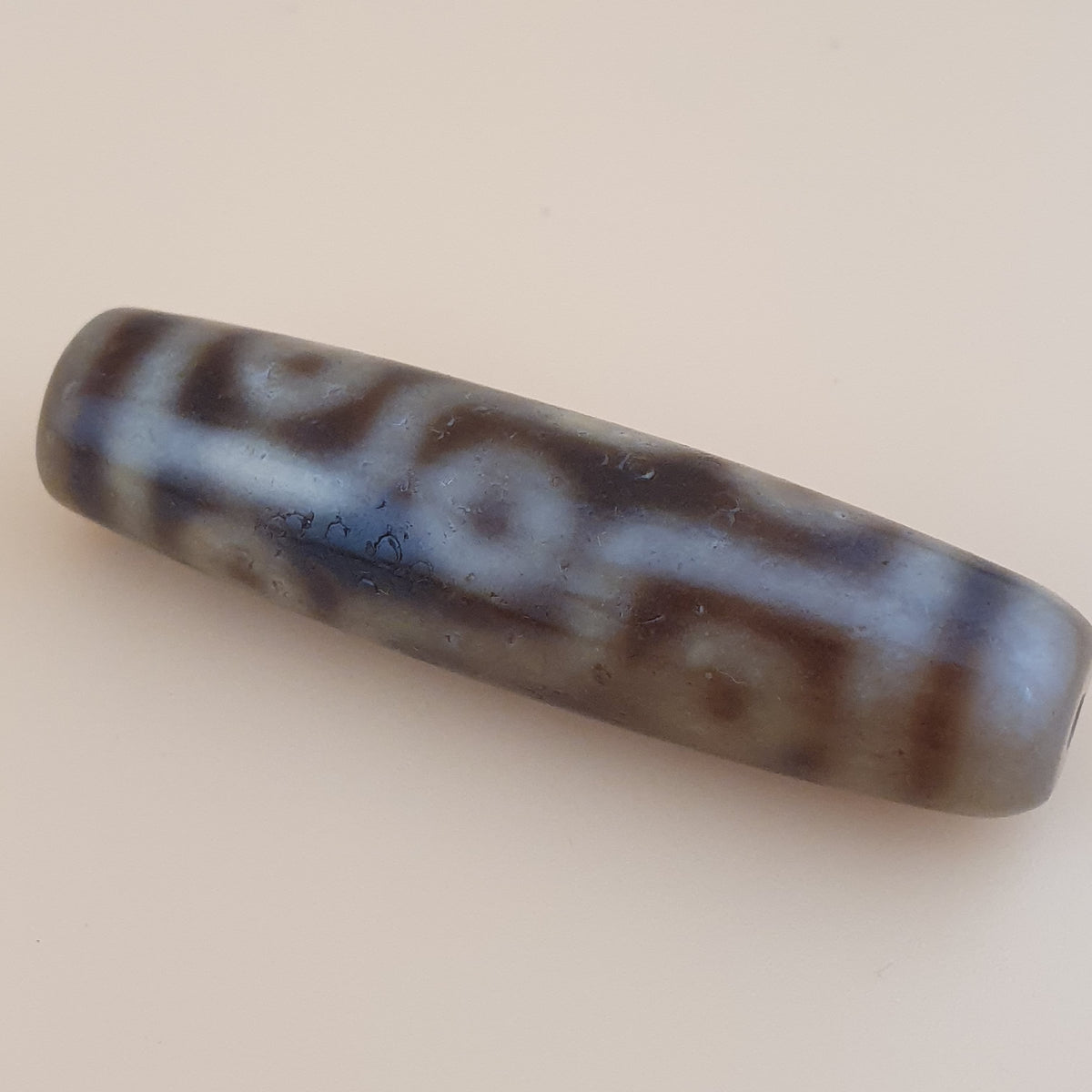 Vintage 9-Augen Himalaya-Tibet-Achat-Dzi-Perlen-Amulett