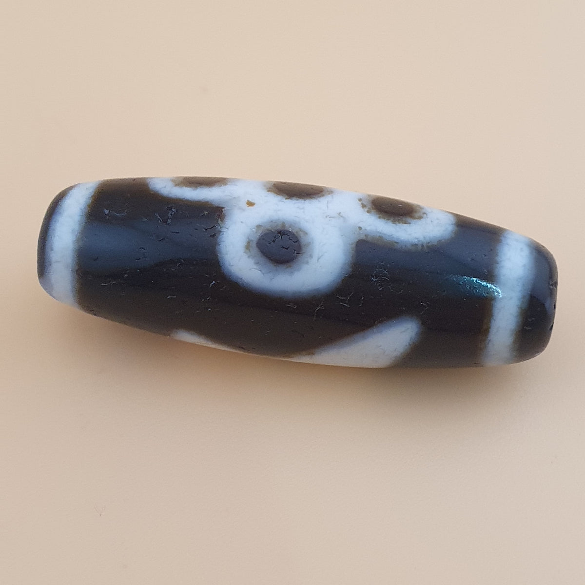 Tibetan Himalayan Flower-Energy Patterned Antique Bead