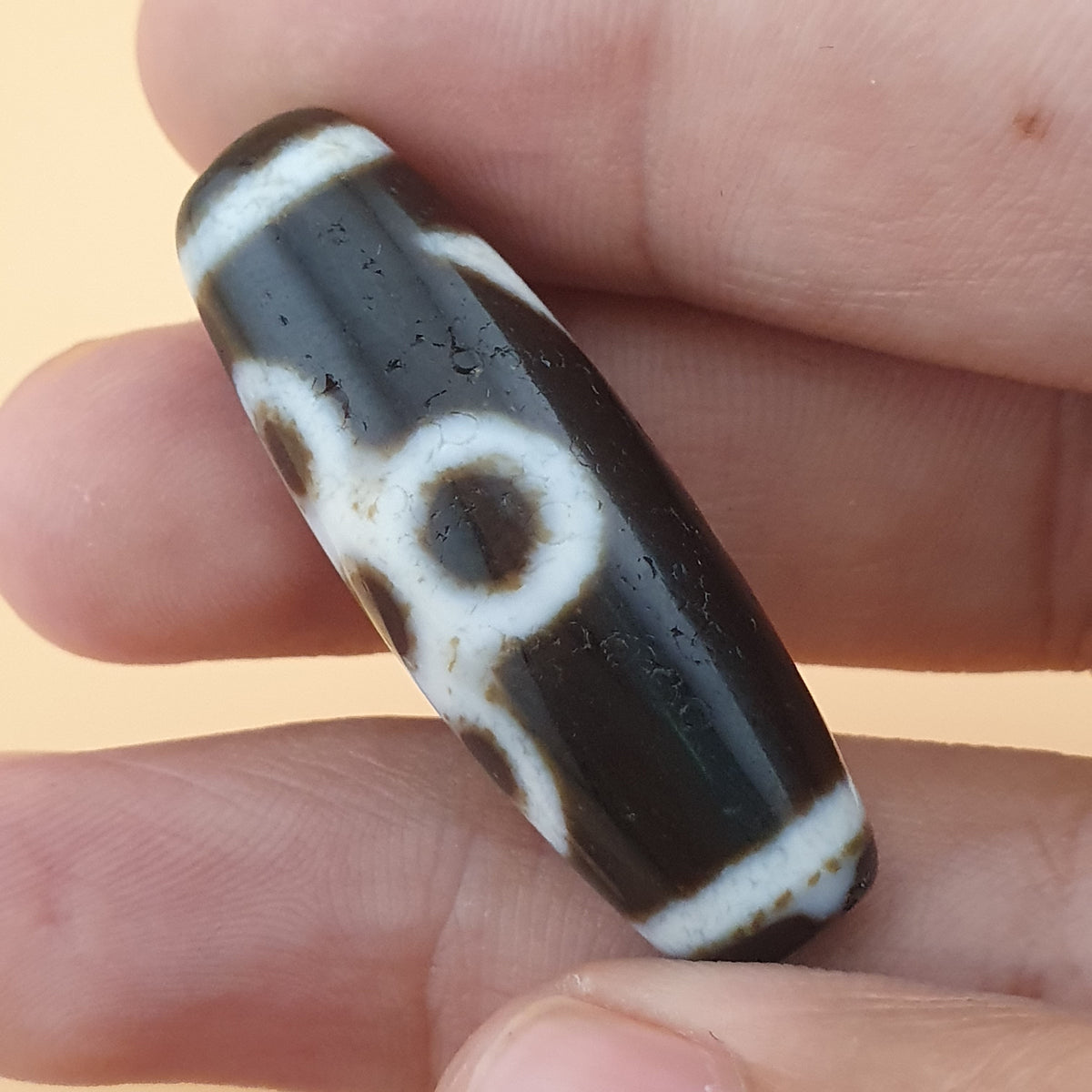 Tibetan Himalayan Flower-Energy Patterned Antique Bead