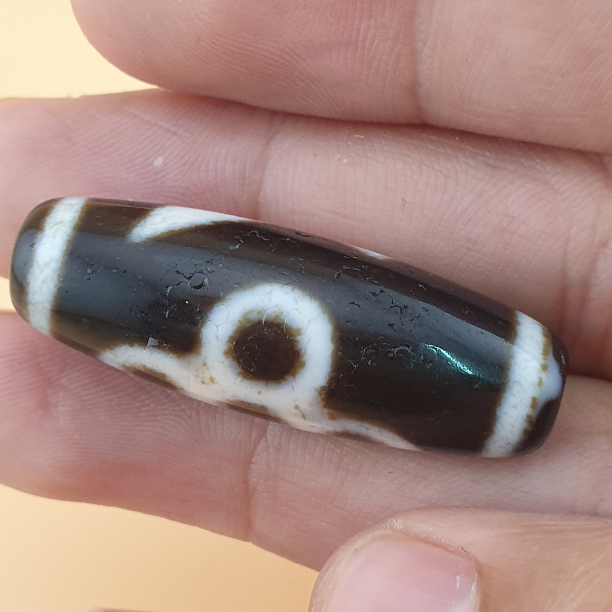 Tibetan Himalayan Flower-Energy Patterned Antique Bead