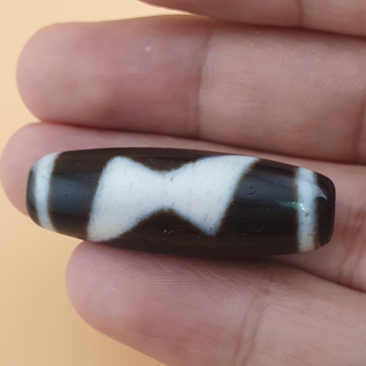 Tibetan Himalayan Flower-Energy Patterned Antique Bead