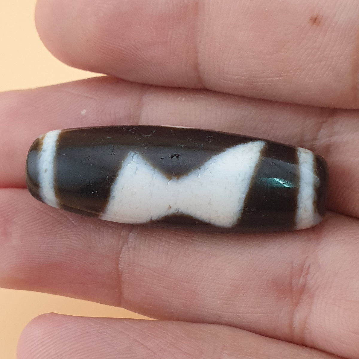 Tibetan Himalayan Flower-Energy Patterned Antique Bead