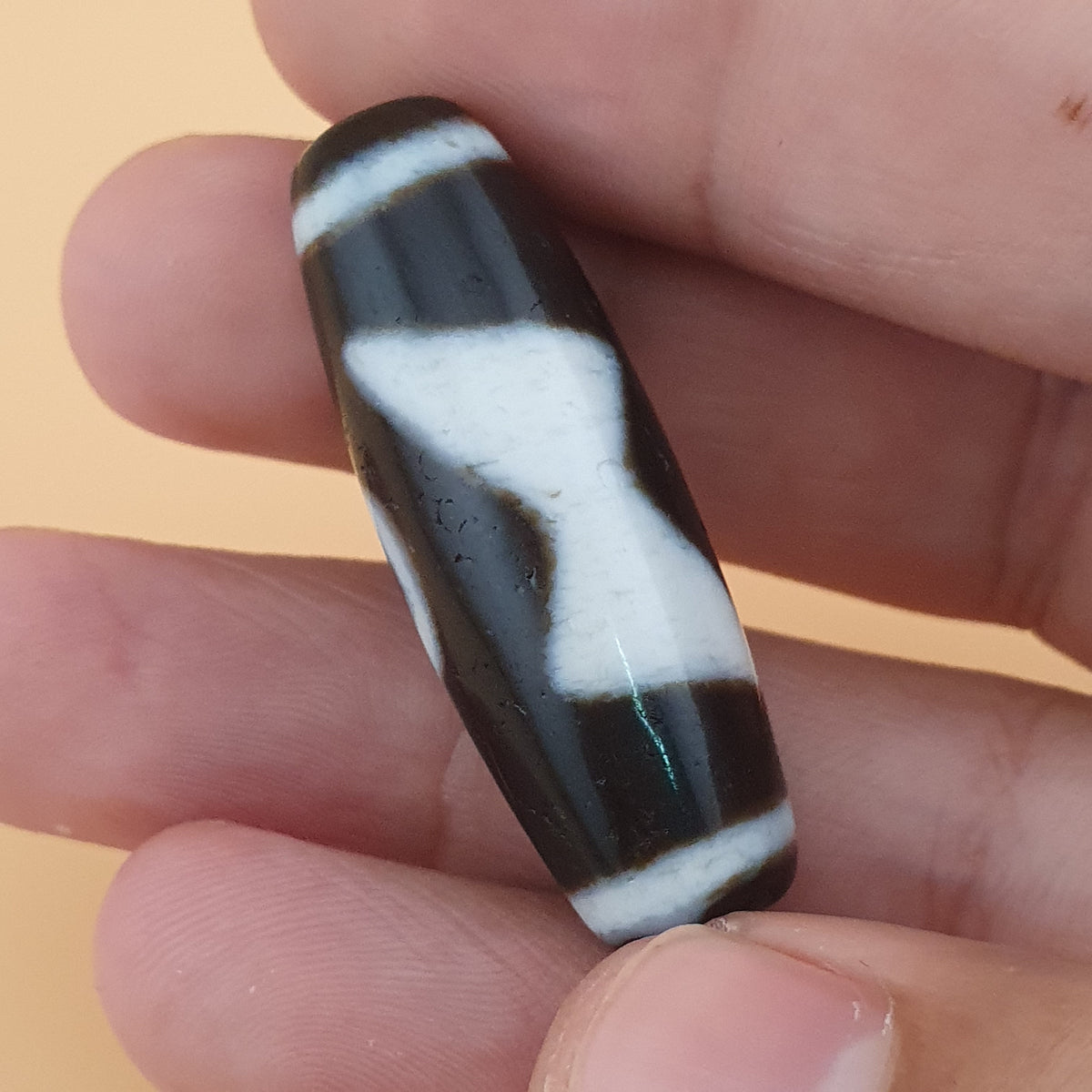 Tibetan Himalayan Flower-Energy Patterned Antique Bead