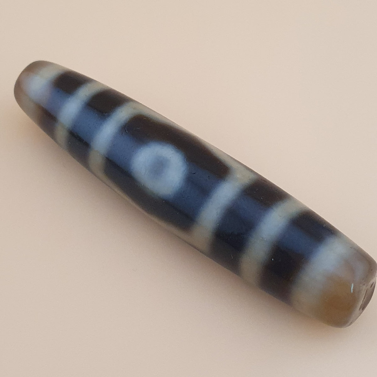 Vintage 3 Eyes Himalayan Tibetan Agate Dzi Bead Amulet