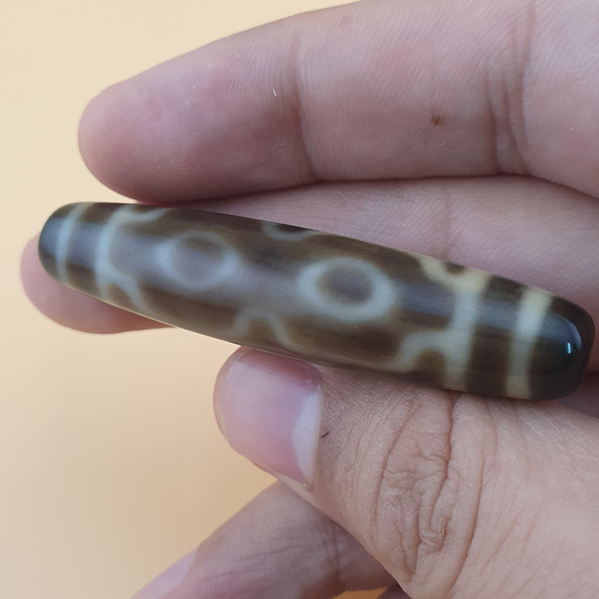 Vintage Himalayan Tibetan 4 Eyes Agate Dzi Bead Amulet