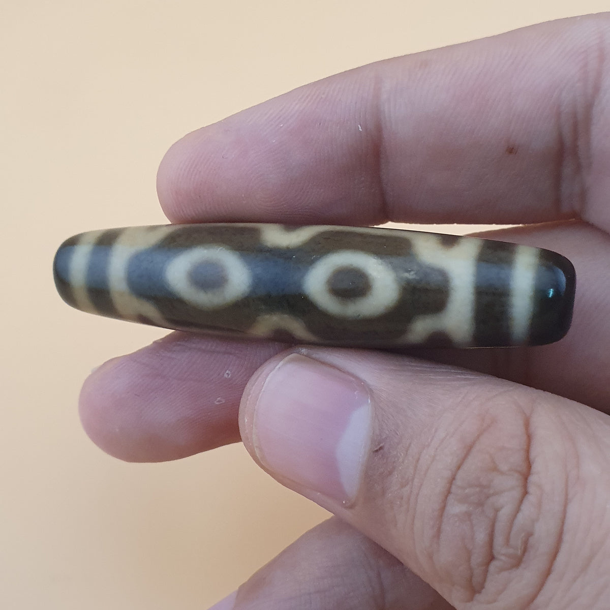 Vintage Himalayan Tibetan 4 Eyes Agate Dzi Bead Amulet