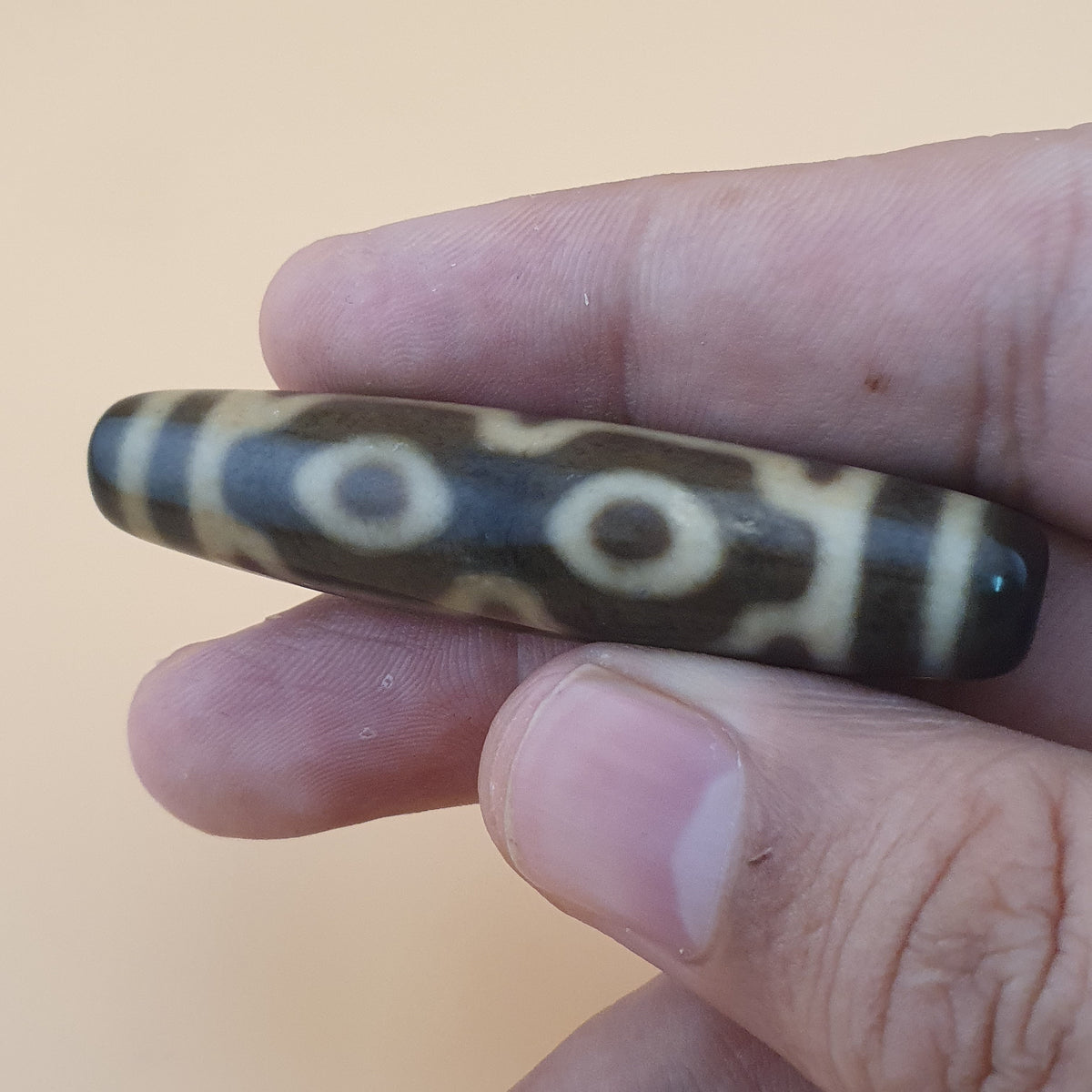 Vintage Himalayan Tibetan 4 Eyes Agate Dzi Bead Amulet