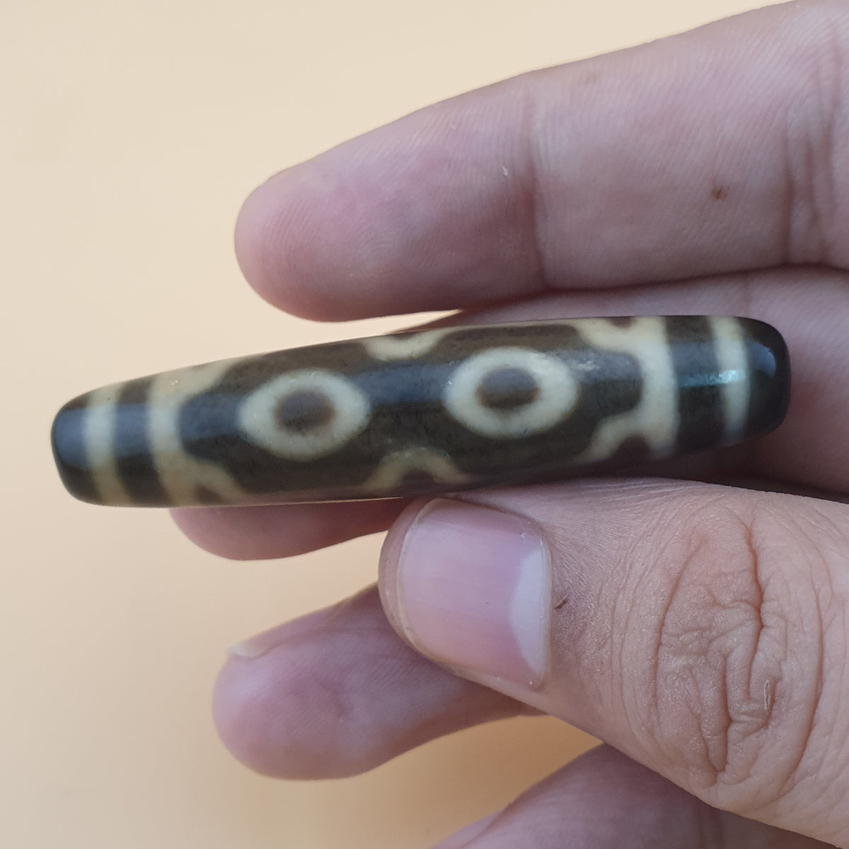 Vintage Himalayan Tibetan 4 Eyes Agate Dzi Bead Amulet