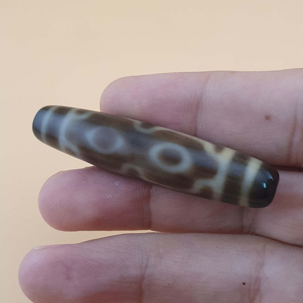Vintage Himalayan Tibetan 4 Eyes Agate Dzi Bead Amulet