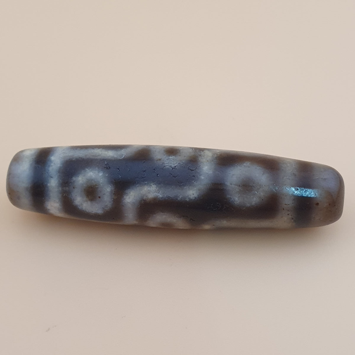 Vintage 9 Eyes Himalayan Tibetan Agate Dzi Bead Amulet