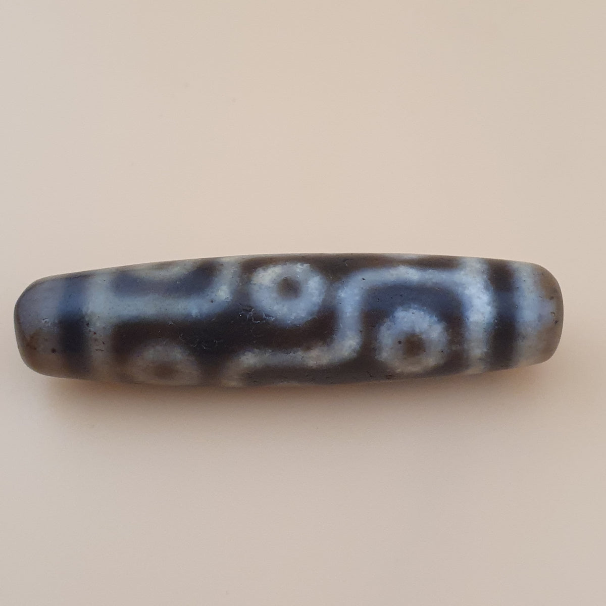Vintage 9 Eyes Himalayan Tibetan Agate Dzi Bead Amulet