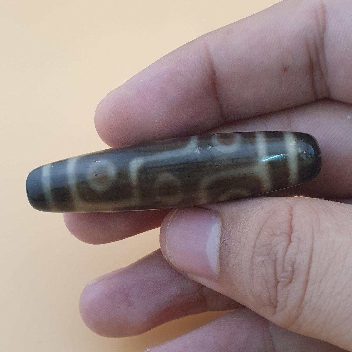 Himalayan 9 Eyes Tibetan Agate Dzi Bead Amulet Pendant