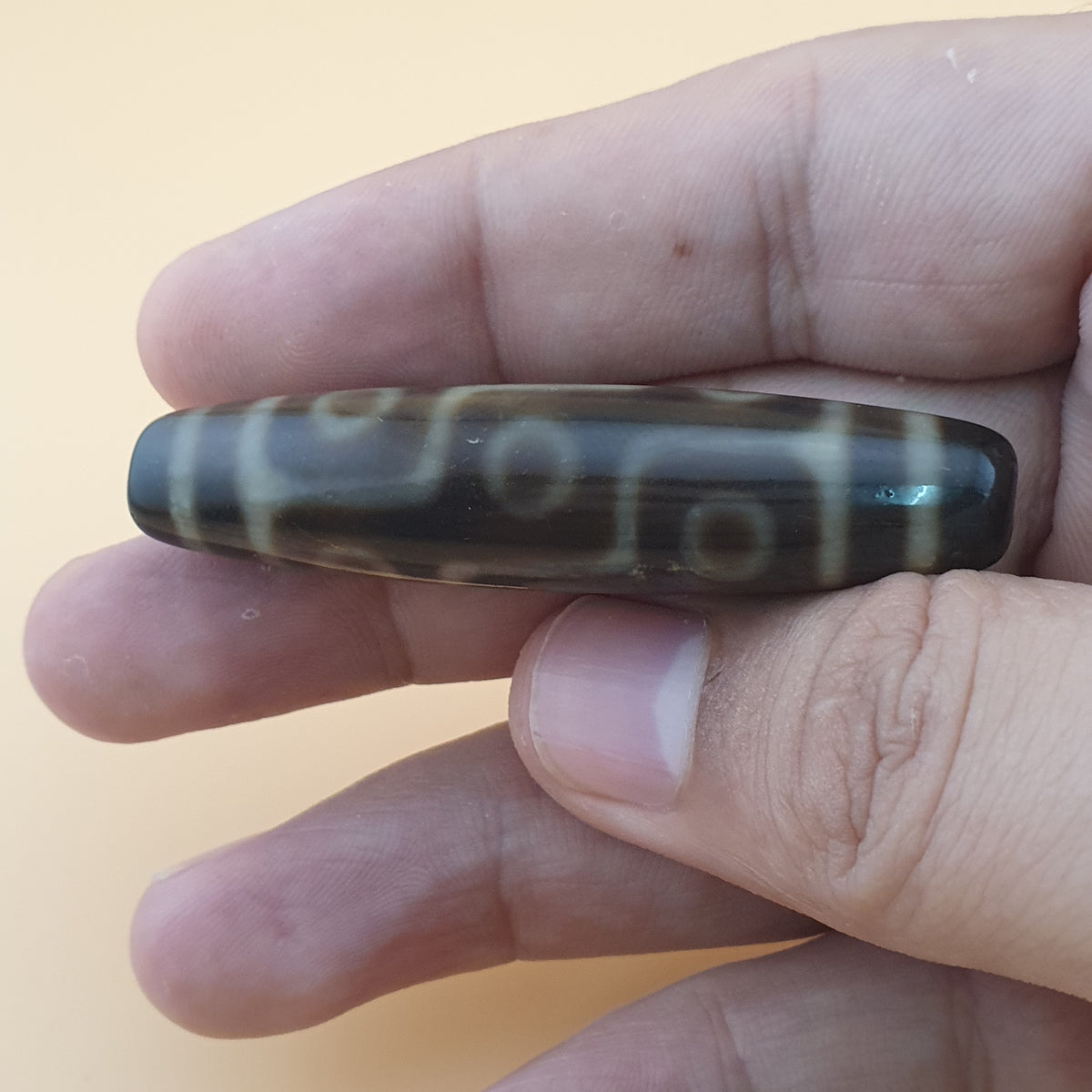 Himalayan 9 Eyes Tibetan Agate Dzi Bead Amulet Pendant