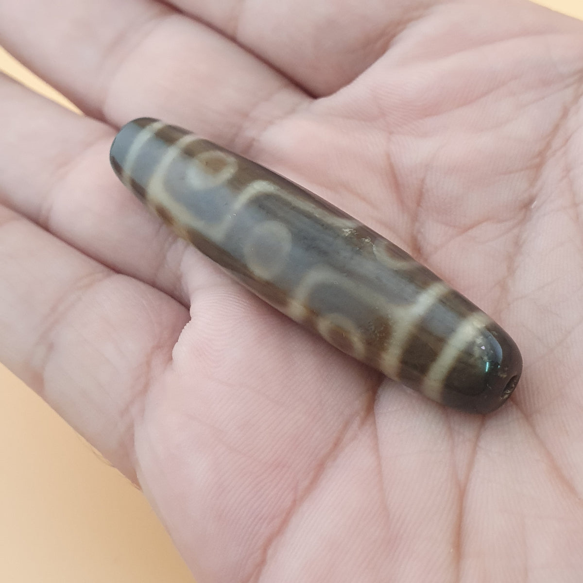 Himalayan 9 Eyes Tibetan Agate Dzi Bead Amulet Pendant