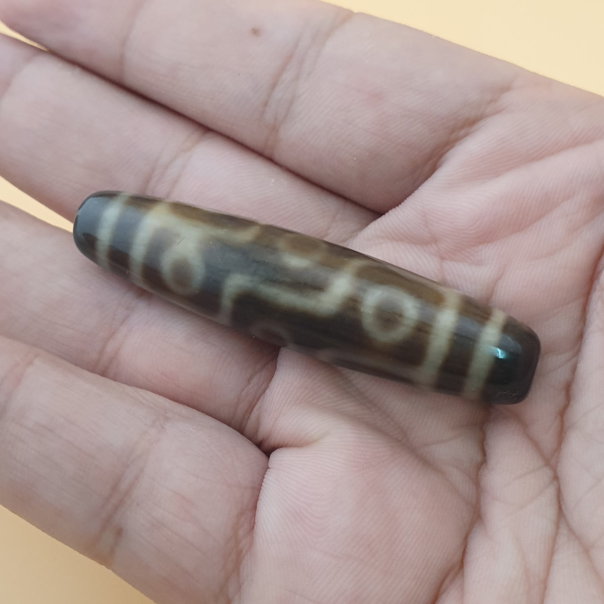Himalayan 9 Eyes Tibetan Agate Dzi Bead Amulet Pendant