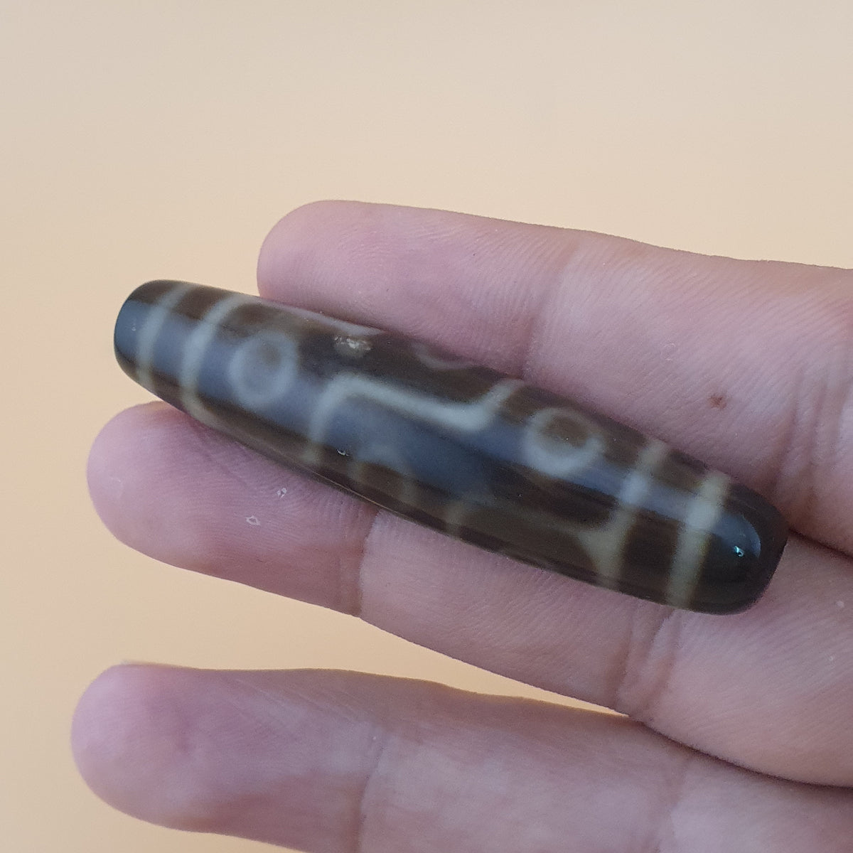 Himalayan 9 Eyes Tibetan Agate Dzi Bead Amulet Pendant